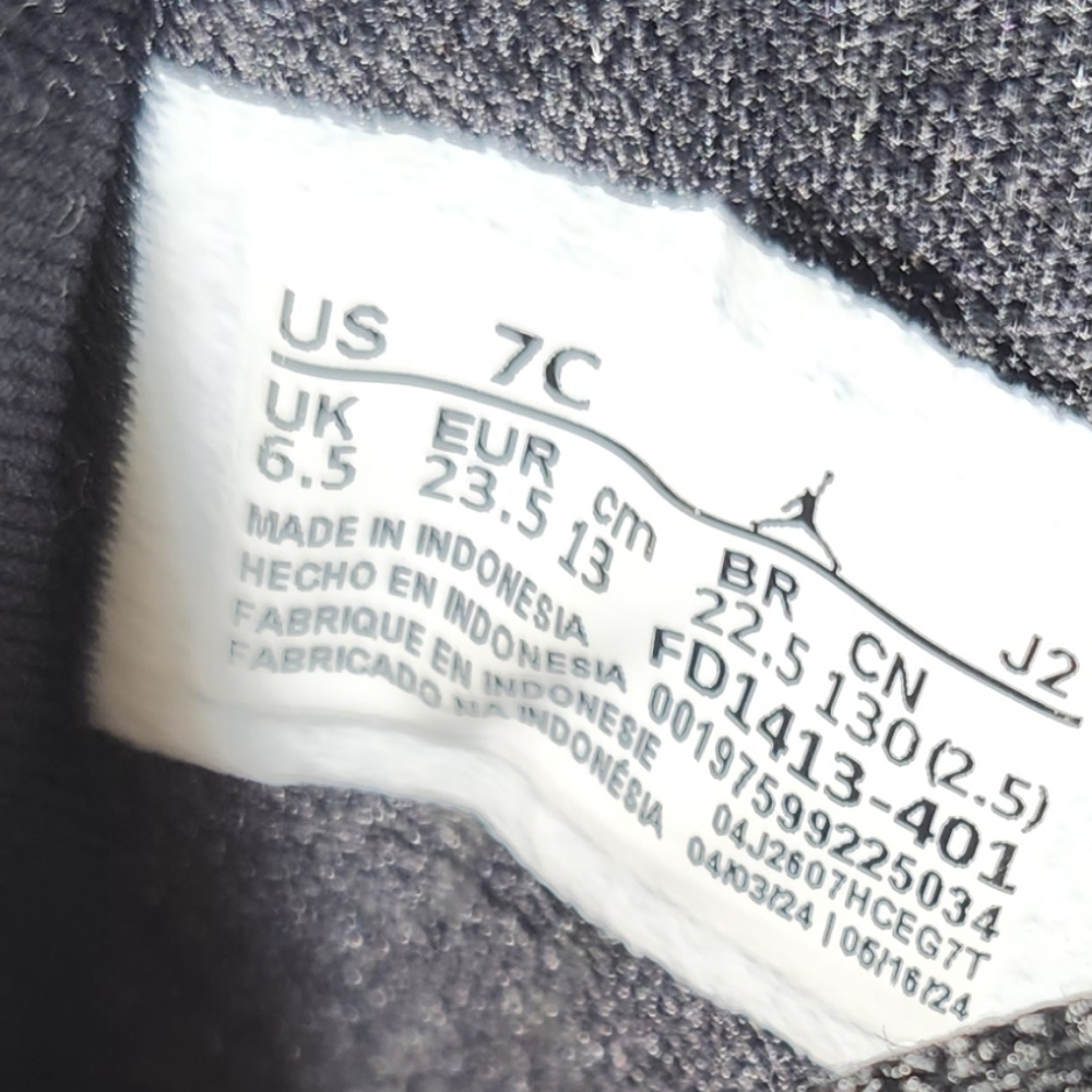 Toddlers Baby Nike Air Jordan 1 Retro High OG (TD) NAVY/WHITE (FD1413 401) - Picture 8 of 8